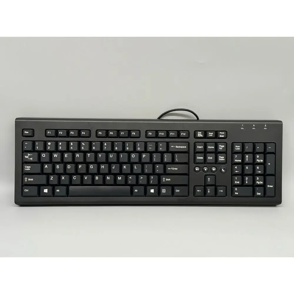 HP Black Computer Keyboard KU-1516 Wired USB Desktop QWERTY Tested